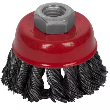 Щетка чашечная для УШМ Stayer "Professional" 35128-065_z01, жгутированная стальная проволока 0,5мм, 65ммхМ14