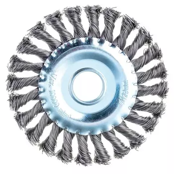 Щетка дисковая для УШМ Mirax 35140-125 (жгутированная стальная проволока 0,5мм, 125мм)