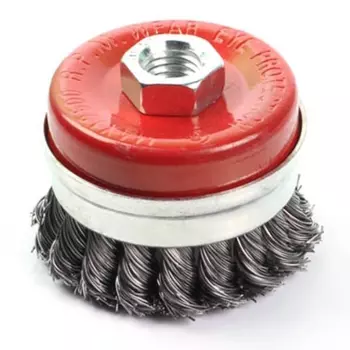 Щетка для шлифовальной машины Gepard GP0860-100, "чашка" косичув, 100мм усиленная