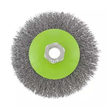 Щетка для УШМ Сибртех 746087, 100 мм, М14, "тарелка", витая проволока 0,3 мм