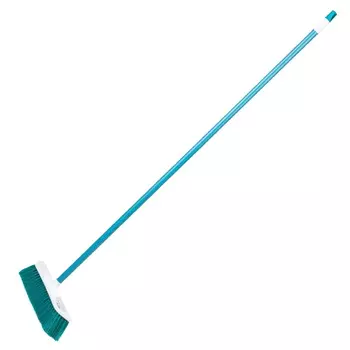 Щетка пластмассовая для подметания пола Palisad Home 935445, 27 см, c черенком, 120 см, бирюзовая щетина