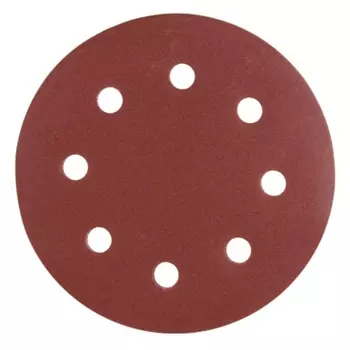 Шлифлист Wortex WSD318180W504, 180мм круг Р180 д/стен и потолков самосцепляющийся 8 отв. 5 шт.