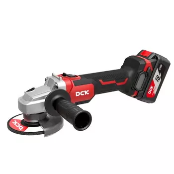 Шлифмашина аккумуляторная угловая бесщеточная Dck KDSM03-125 (TYPE FK) 18В, 125мм, 2*5А/ч, кейс.