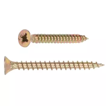 Шуруп универсальный Starfix SMC3-30425-500, 4.5х45 мм желтый цинк (500 шт в карт. уп.)