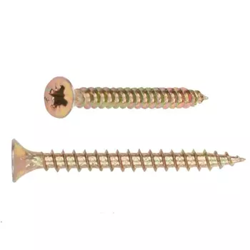 Шуруп универсальный Starfix SMC3-35420-500, 5.0х40 мм желтый цинк (500 шт в карт. уп.)