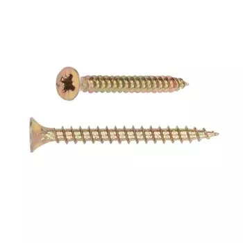 Шуруп универсальный Starfix SMP1-100400-400, 2.5х20 мм, желтый цинк, 400 шт. в пластиковом контейнере