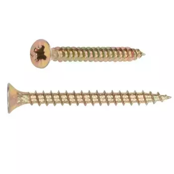 Шуруп универсальный Starfix SMP2-81430-50, 6.0х50 мм, желтый цинк, 50 шт. в пластиковом контейнере