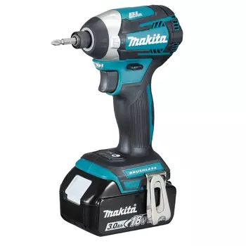 Шуруповерт ударный аккумуляторный Makita DTD154RFE LXT BL 18В, 1/4", 175Нм, 4 режима (2x3.0Ач, з/у)