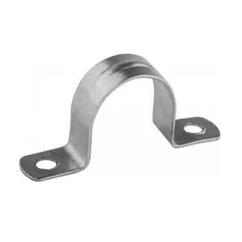 Скобы Светозар 60212-20-50 металлические D25мм, двухлапковые, для крепления металлорукава d=20мм, 50шт