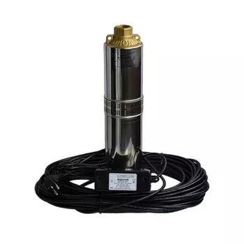 Скважинный насос для артезианских скважин Водолей БЦПЭ 0,5-32У 13104 (напряжение 220 В, максимальный напор 36 м)