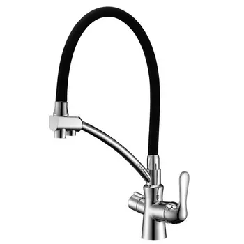Смеситель для кухни Lemark Comfort LM3070C с фильтрованной водой (черный цвет, однозахватный)