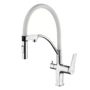 Смеситель для кухни Lemark Comfort LM3074C-White с фильтром для питьевой воды