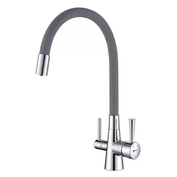 Смеситель для кухни Lemark Comfort LM3075C-Gray, хром серый