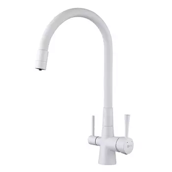 Смеситель для кухни Lemark Comfort LM3075W, белый