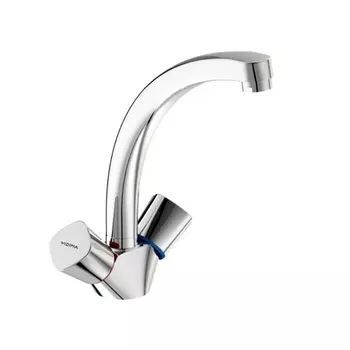 Смеситель для кухни Vidima Квадро BA246AA (высота излива 216 мм, 2 рукоятки)