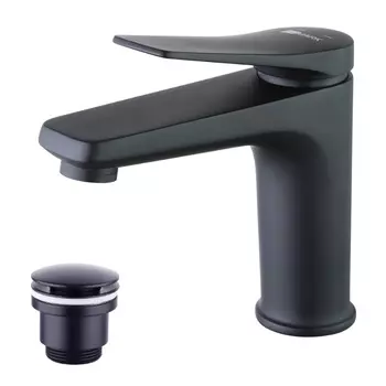 Смеситель для раковины Lemark Bronx LM3706BL с донным клапаном