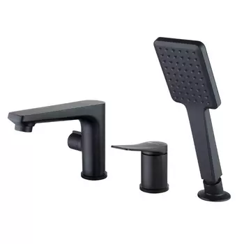 Смеситель на борт ванны Lemark Bronx LM3745BL черный