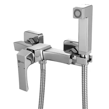 Смеситель Lemark Unit LM4518C настенный с гигиеническим душем, хром