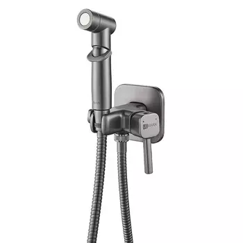 Смеситель с гигиеническим душем Lemark Solo LM7165GM, встраиваемый, графит