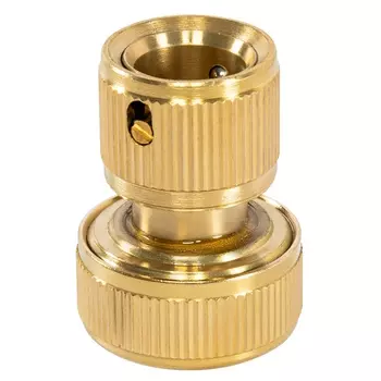 Соединитель латунный быстросъемный Palisad 66265, для шланга 3/4", аквастоп