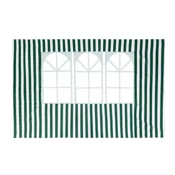 Стенка для садового тента Green Glade 4110 1,95х2,95 м, с окном, полиэстер, зеленая