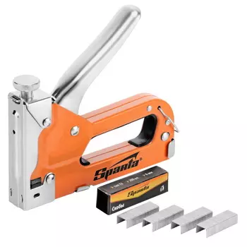 Степлер мебельный Sparta 42002 регулир. со скобами 200шт