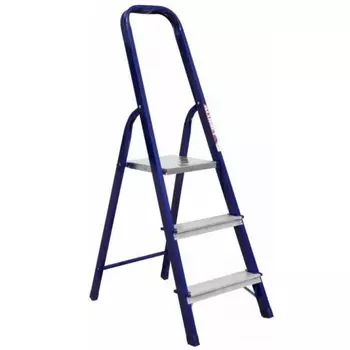 Стремянка Алюмет М8303, 3 ступени, стальная с алюминиевыми ступенями