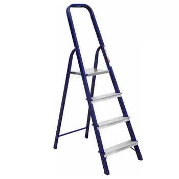 Стремянка Алюмет М8304, 4 ступени, стальная с алюминиевыми ступенями