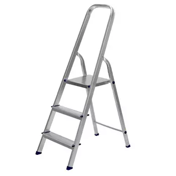 Стремянка Сибртех 97713, 3 ступени, алюминиевая