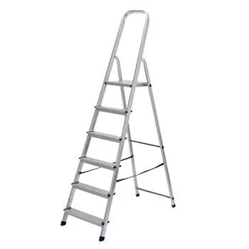 Стремянка Сибртех 97716, 6 ступеней, алюминиевая