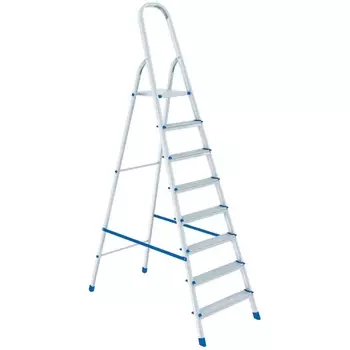 Стремянка Сибртех 97718, 8 ступеней, алюминиевая, Россия