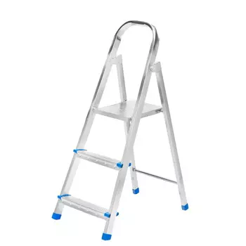 Стремянка Сибртех 97835, 3 ступени, стальная, оцинкованная