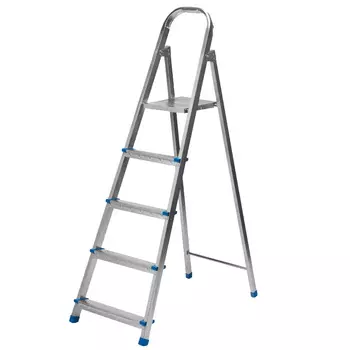 Стремянка Сибртех 97837, 5 ступеней, стальная, оцинкованная