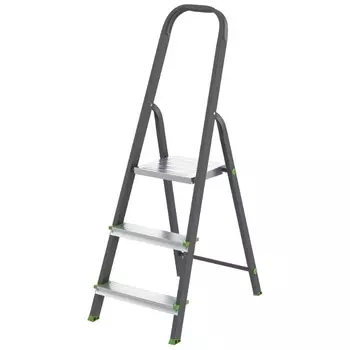 Стремянка Сибртех 97953 (3 алюминиевые ступени, стальной профиль)
