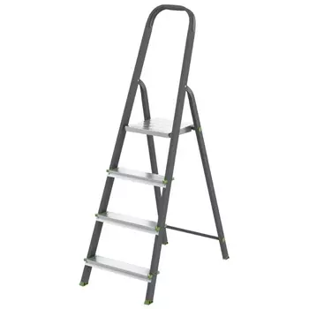 Стремянка Сибртех 97954 (4 алюминиевые ступени, стальной профиль)
