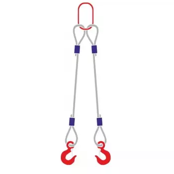 Строп канатный с 2 крюками Сибталь 1343 2Тх2М