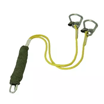 Строп Прогресс Сефети аВдн (исп 3), огнеупорный двойной, из каната с амортизатором, 2 больш. монтажных и соединит. карабин