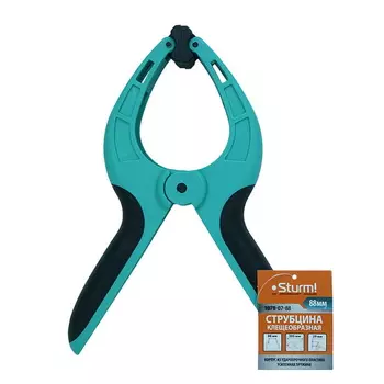 Струбцина клещеобразная Sturm 1078-07-88, длина 205мм, зев 88мм