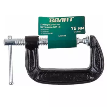 Струбцина Волат 14030-75, тип "G", 75мм