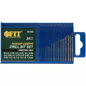 Сверла по металлу FIT 36360, HSS, 20 шт.