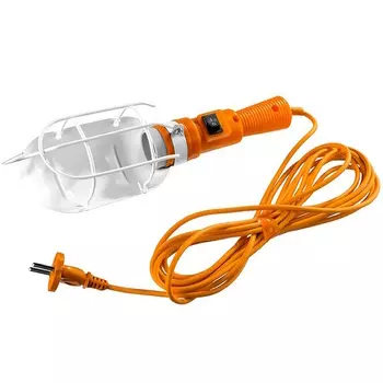 Светильник переносной открытого типа Сибин 56064-60-5 с выключателем 220В 5м