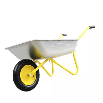 Тачка садовая 1-колесная Snirrex 11.65.80, 65 литров, грузоподъемность 80 кг, 3.00-8/16