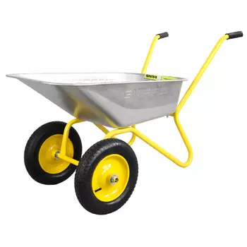 Тачка садовая Snirrex 12.80.110, 2х-колесная, 80 литров, грузоподъемность 110 кг 3.25-8/25