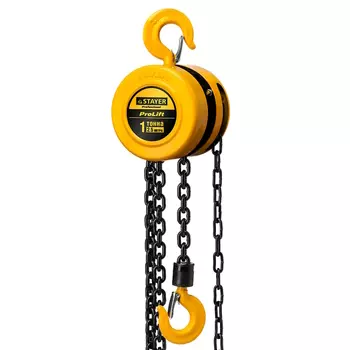 Таль цепная STAYER "PROLift" Profi 4308-1, шестеренная, 1т / 2,5м