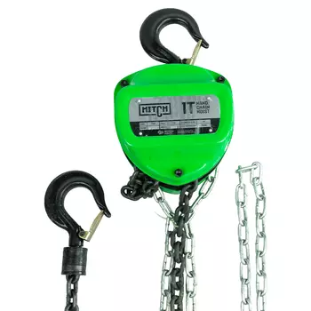 Таль ручная цепная Hitch CH100, высота подъема 3м, грузоподъемность 1т