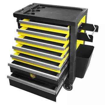 Тележка инструментальная Berger BG1508, 7 ящиков, на колесах