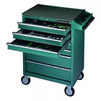 Тележка инструментальная Jonnesway C-7DW146 048480, 7-ми полочная с инструментом в ложементах, 146 предметов