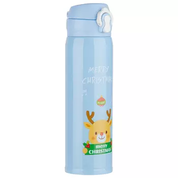 Термос Perfecto Linea Merry Christmas 27-225482 (480 мл, нержавеющая сталь, голубой)