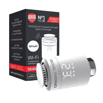 Термостат радиаторный электронный Royal Thermo Smart Heat, белый, НС-1303165