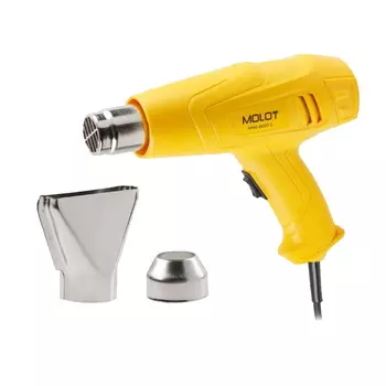 Термовоздуходувка Molot MHG 6020-1 0334325, набор сопл, 2000 Вт, 2 скорости, 350-600 °С